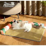 ペット用品　冷感ペットベッド クッション 犬 猫 夏 洗える ラタンマット 夏猫用ベッド  暑さ対策