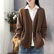 レディース　ジュアルカーディガン　ファッション韓国風　ニット　秋新作コート