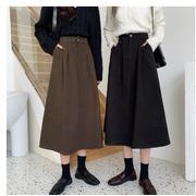 秋冬レディースラシャスカート★韓国風の厚手スカート★ファッションA字スカート★