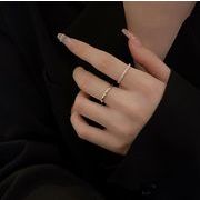 開口指輪  気質  韓国風レディー  アクセサリー  韓国風アクセサリー  リング  2023新作  デザイン感