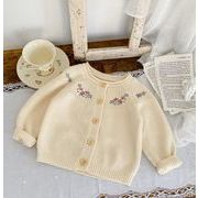2023 秋冬新作 カーディガン 女の赤ちゃん 0～3歳 コート 刺繍 長袖 ニット   上着 トップス 子供服