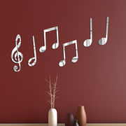 5色 ウォールステッカー 3D アクリル 音符 壁ステッカー 音楽教室 ピアノ室 壁の装飾