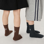 ★Kids Socks★　子供靴下　クールソックス　刺繍れ　ボーダーライン　韓国キッズファッション