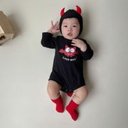 ハロウィン     赤ちゃん    帽    長袖    韓国子供服     連体服    ロンパース