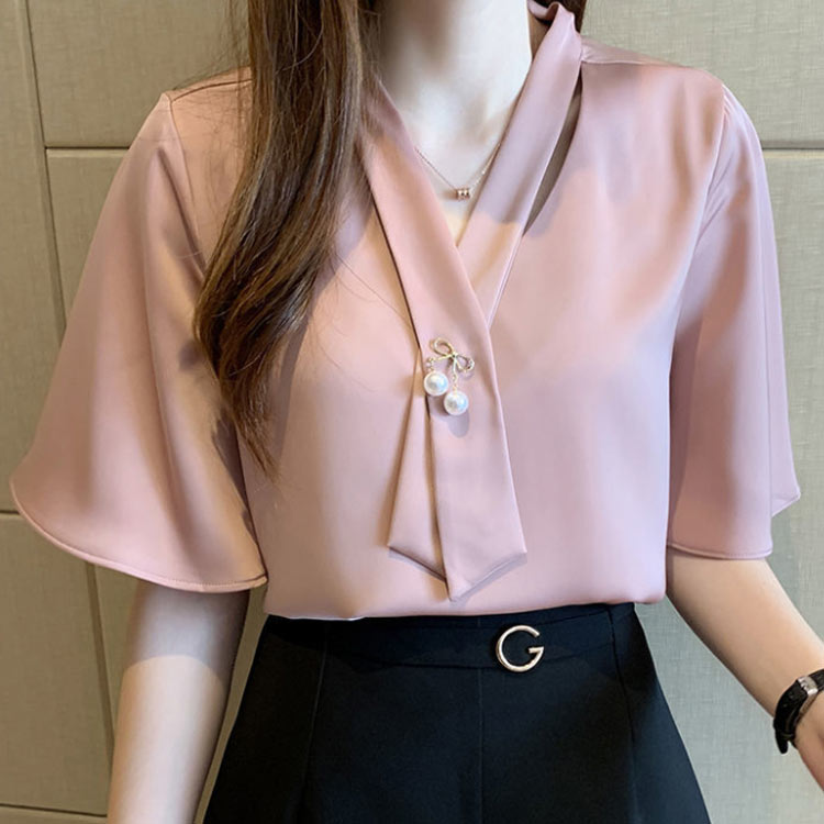 送料無料 カットソー レディース スーツ インナー カットソー シフォン