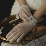 新作★♪花嫁★♪手袋★♪薄手の復古★♪手袋の飾り★♪レディース向け手袋