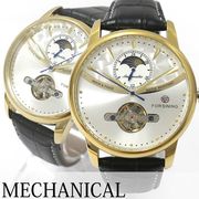 自動巻き腕時計 ATW044-YGWH サン＆ムーン  シンプル おしゃれ ゴールドケース 機械式腕時計 メンズ腕時計