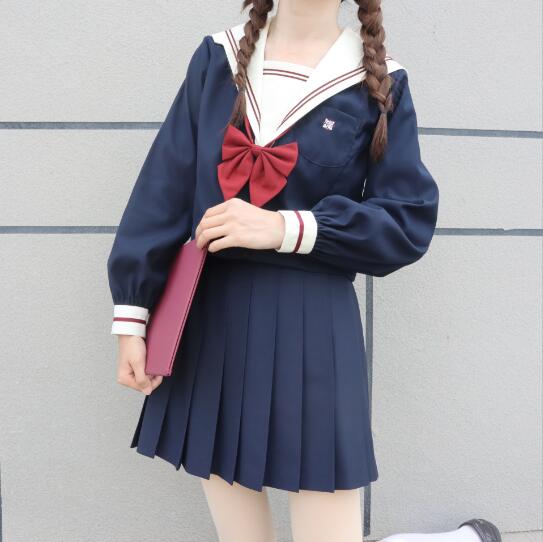 上下セット セーラー服 正統派 制服 通学 学生 中学 女子高生制服 学園