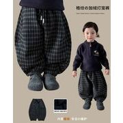 2025 冬新作 韓国風  子供服   ベビー服  ボトムス チェック柄   ロングパンツ ズボン