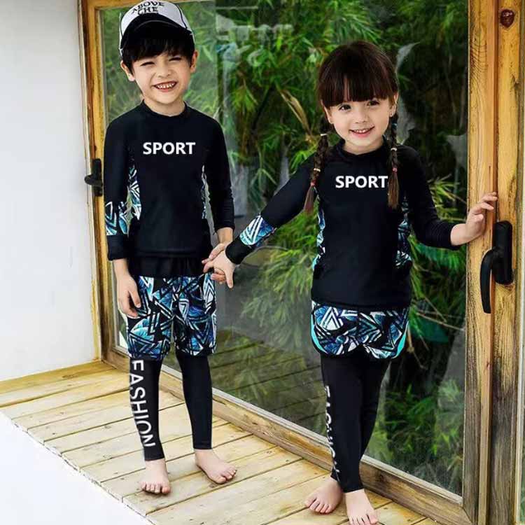 kids swimwear　3 キッズ 水着 3点セット 男の子 女の子 子供 水着 セパレート ジュニア トランクス 長 個人事業主 allure | 卸売・  問屋・仕入れの専門サイト【NETSEA】