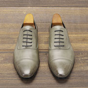 買うなら今&#8252;限定大特価  正装靴 尖頭 牛津靴 トレンド 男性靴 ギャザリング ヴィンテージ ビジネス靴