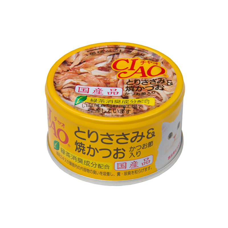 いなばペットフード] CIAO とりささみ＆焼かつお かつお節入り 85g