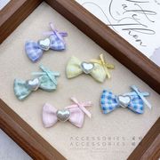 リボン　蝶結び　刺繍アプリッケ　手芸DIY アクセサリー材料　デコパーツ　ハンドメイド