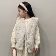 【2023秋新作】韓国風子供服 ベビー服 キッズ 女の子 ファーベスト