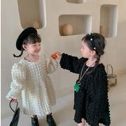秋新作  韓国風子供服    キッズ  女の子  長袖   ワンピース  ファッション  2色
