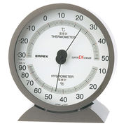 エンペックス　スーパーEX高品質温・湿度計　メタリックグレー