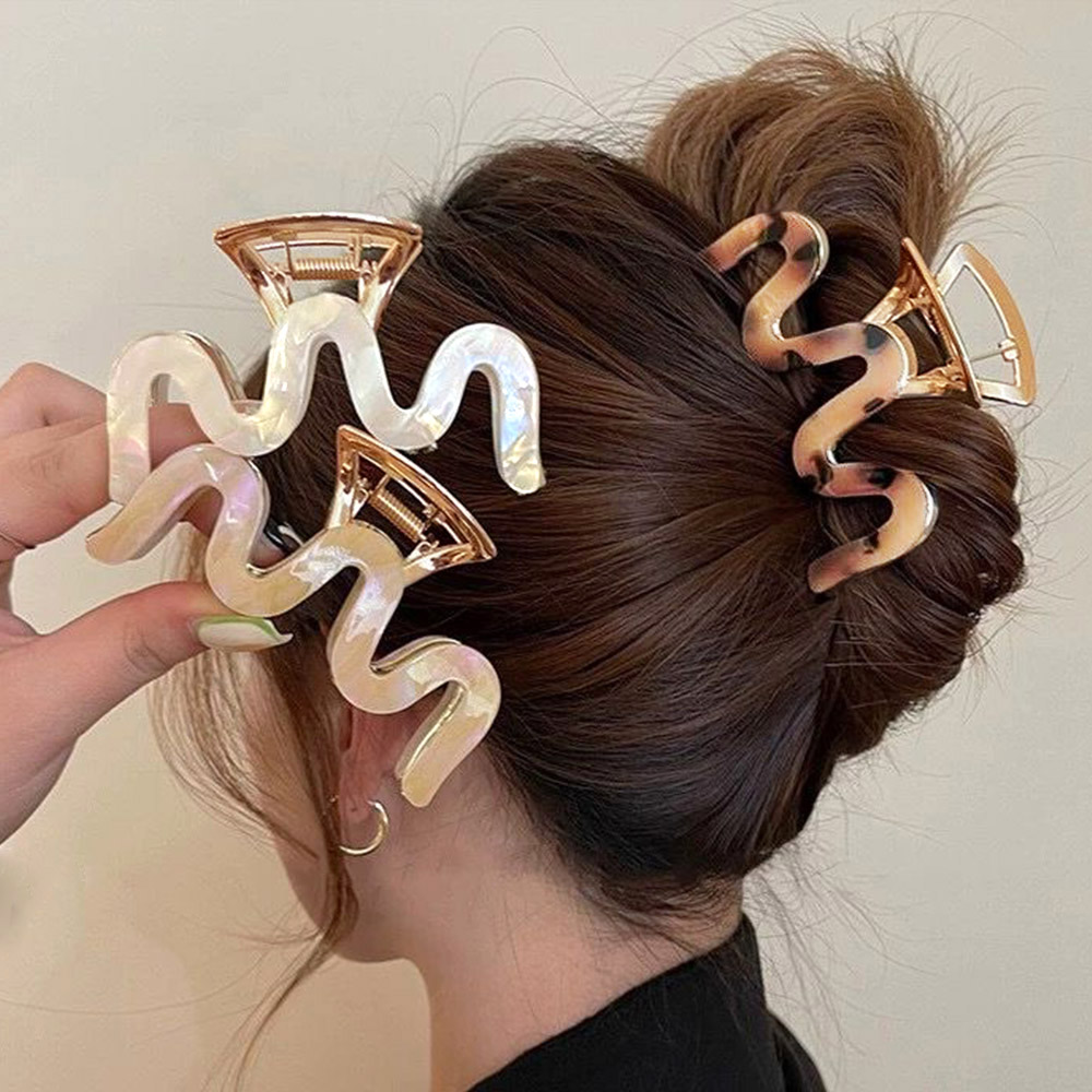 【日本倉庫即納】 ヘアクリップ アクリルバンスクリップ