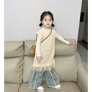 韓国風子供服    キッズ服    ワンピース    チョッキスカート    ベスト
