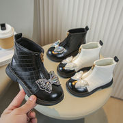 オシャレ 韓国風子供靴起毛シューズ ベビーシューズ 靴 欧米風  シューズ　ふわふわシューズ 27-37  2色
