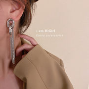 925銀針 誇張されたフリンジピアス 金属風 チェーンピアス 女性のファッションイヤリング