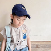 2022年 子供服 夏新作 女の子 リネンコットン半袖 夏服 韓国の子供服 漫画のシャツ