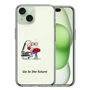 iPhone15 側面ソフト 背面ハード ハイブリッド クリア ケース 映画パロディ go to the future