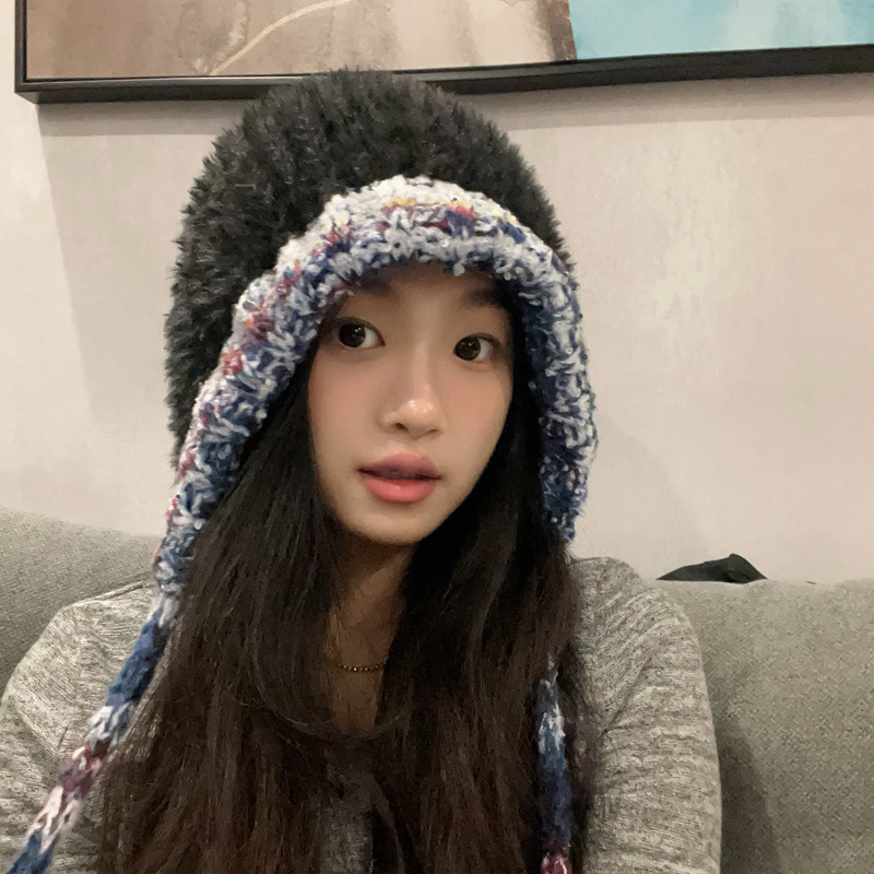 レディース帽子　リボン　ニットキャップ　韓国ファッション　秋冬　かわいい　全6色
