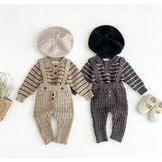 ニット    赤ちゃん    韓国風子供服     連体服    セーター+ロンパース
