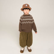 秋冬新作子供服、男の子、韓国風厚手セーター、暖かいトップス