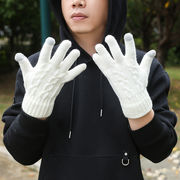 ニット手袋 冬定番 メンズ手袋 タッチ手袋 秋冬新作 防寒手袋 ニット 暖かい