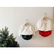 クリスマス　赤ちゃん 子供服 トップス + パンツ 2点セット キッズ服 トップス 長袖 ベビー服 2色
