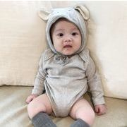 満月の赤ちゃんかわいい三角形ワンピースロンパースかわいい動物の耳の帽子赤ちゃんロンパースワンピース