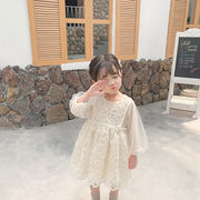 【KID】韓国風子供服 ベビー服 　女の子　レース　姫系　可愛い　ベビー服　ワンピース　