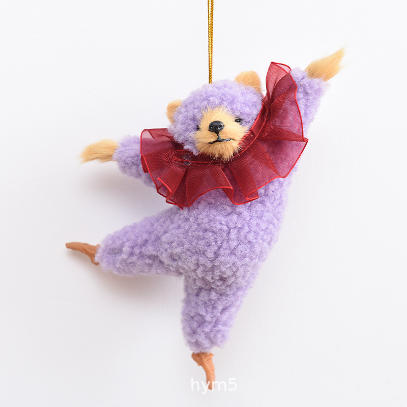8色 ぬいぐるみクマ キーホルダー バレエ キーホルダー かわいい