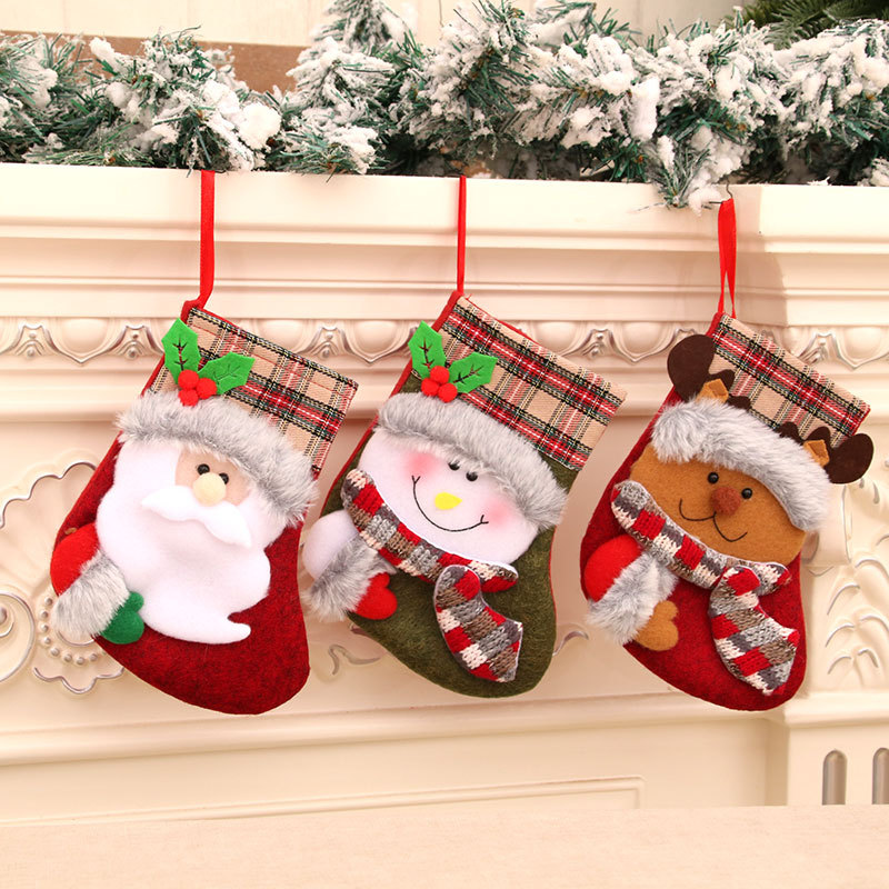 靴下 飾り クリスマスツリー オーナメント クリスマス飾り 置物 クリスマスソックス お菓子入れ 装飾