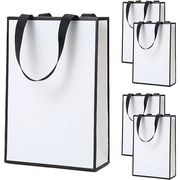 ギフトバッグ ラッピング袋 紙袋 手提げ袋 プレゼント シンプル 5枚 小さめ 白 縦型( 白 縦型)
