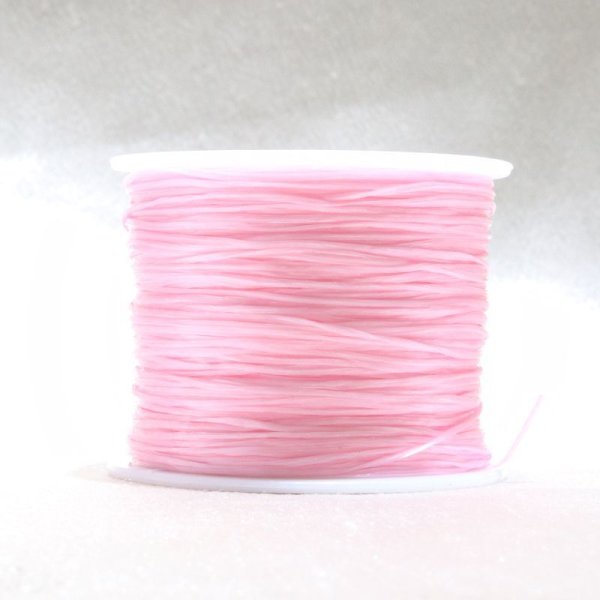 ポリウレタンゴム　 3　粉紅　　ハンドメイド　ブレスレット　水晶の線　約80m　全34色　オペロン　糸