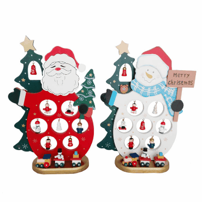 Christmas限定 おもちゃ 卓上 Xmas サンタ 木製 DIY クリスマス サンタクロース 雪だるま セット