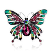蝶のブローチ カラフルなエナメル蝶のブローチ  ファッション 蝶のアクセサリー