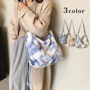 トートバッグ　ファーバッグ　鞄　大容量　レディース　韓国ファッション　3colors