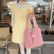 ファートートバッグ　バッグ　両面　かわいい　韓国ファッション　秋冬　6colors
