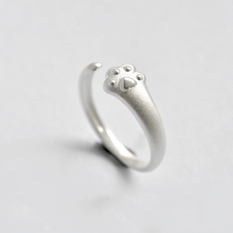 猫の指輪 猫の爪 指輪 レディースリング かわいい 猫のアクセサリー フリーサイズのリング