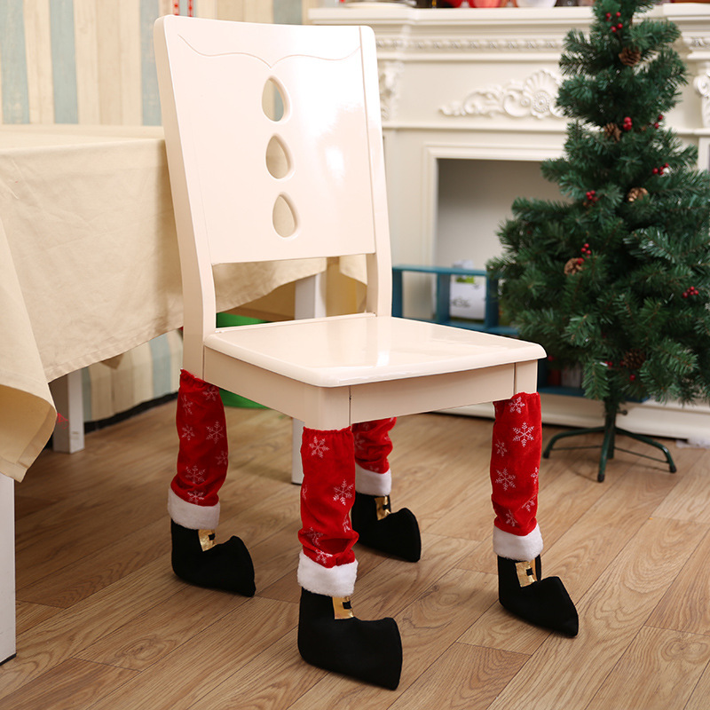 クリスマス飾り用品 クリスマスの椅子カバークリスマスのテーブル飾りサンタ帽Christmas限定