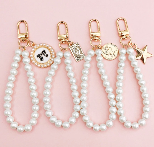 手芸diy用デコレーション 材料 キーホルダー キーリング ストラップ バッグペンダント 鍵飾り 飾り