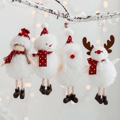 Christmas限定 おもちゃ クリスマス用品 掛け飾 ぬいぐるみ ボア サンタクロース雪だるま鹿 クリスマス飾り