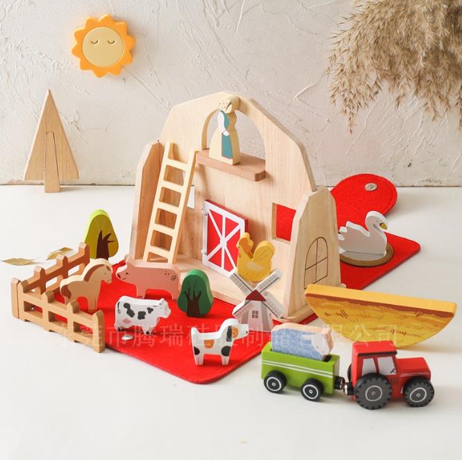 INS 積み木  木製  おもちゃ ごっこ遊び  子供用品 おままごとのおもちゃ 知育玩具 キッズ 玩具