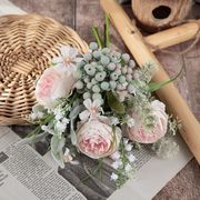 造花 インテリア 花束 アートフラワー ブーケ ユーカリ ダリア  ウエディング 装飾 卒業式 結婚式