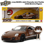 1:24 M&M'S 2007 PORSCHE 911 TURBO w/ BROWN FIGURE【エムアンドエムズ】ミニカー