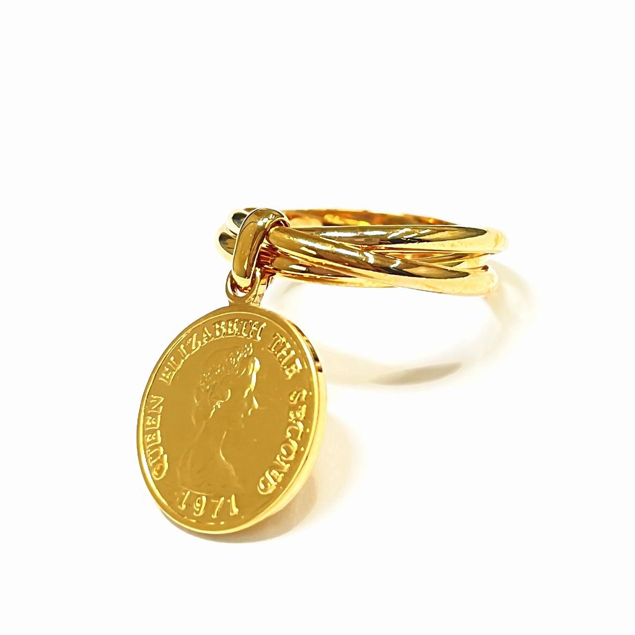 日本製】ゴールドリングのザ定番☆コインチャームリング/BR-6116 | 卸売・ 問屋・仕入れの専門サイト【NETSEA】