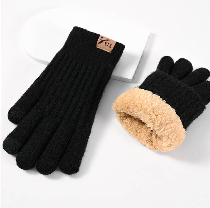 ハンドウォーマー、ニット手袋、ハンドグローブ、防寒、秋と冬， タッチパネル対応のメンズ手袋